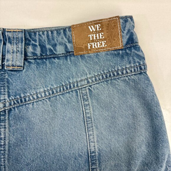 Free People Light Blue Denim Skort - Picture 15 of 16